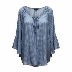 Fred David 3X Long Sleeve Chambray with White Dot Tunic
